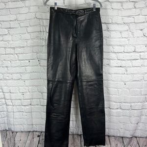 Siena Studio pants trousers leather black size 8